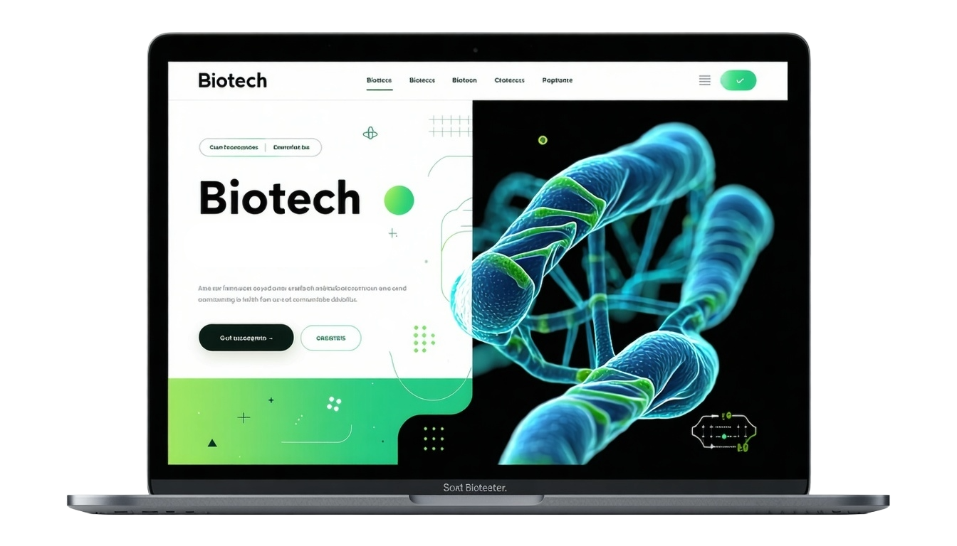 AI gen biotech website image